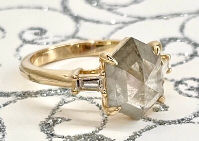 Salt and Pepper Diamond ring.