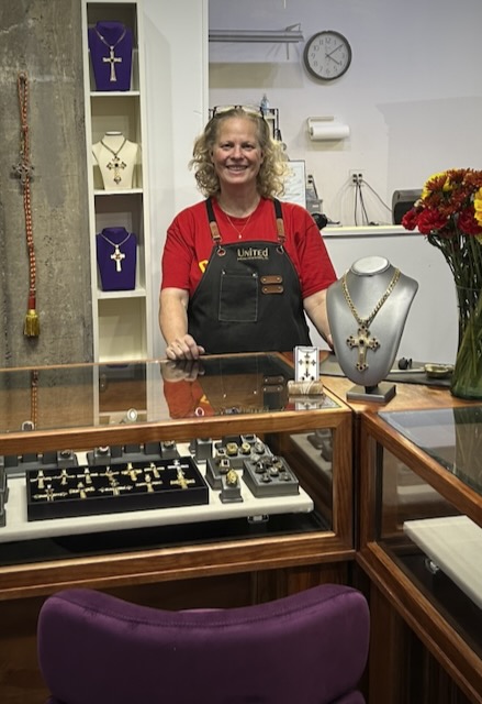 Brenda Cohen Jeweler Brenda Cohen in her showroom.